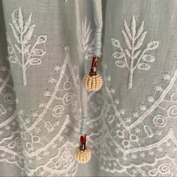 Love Sam x Anthropologie | Tallulah embroidered Tiered Midi Dress Laced - Picture 12 of 16